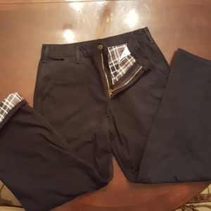Carhartt flannel lined carpenter jeans 34x30